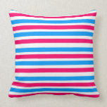 Blue and Pink stripes theme Pillow Cushion