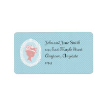 Blue and Pink Vintage Cameo Labels