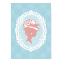 Blue and Pink Vintage Cameo Poster