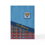 Blue and Plaid 3D Sorry cards