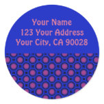 Blue and Purple address labels stickers