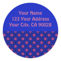 Blue and Purple address labels stickers by DonnaGraysonAbstract Blue and Purple address labels stickers