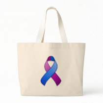 Blue and Purple Awareness Ribbon Bag bags