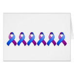 Blue and Purple Awareness Ribbon Card