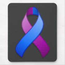 Blue and Purple Awareness Ribbon Mousepad mousepads