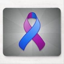 Blue and Purple Awareness Ribbon Mousepad mousepads