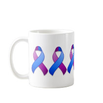 Blue and Purple Awareness Ribbon Mug