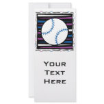 blue and purple baseball design custom rack cards