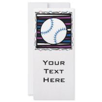 blue and purple baseball design custom rack cards