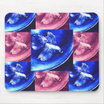 Blue and Purple Betta Mouse Pad