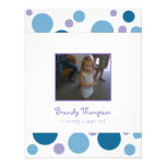 Blue and Purple Bubbles Birthday Party Invitation