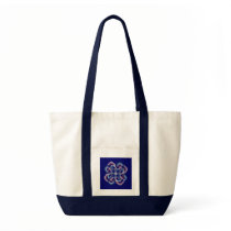 Blue and Purple Crazy Circles Totebag