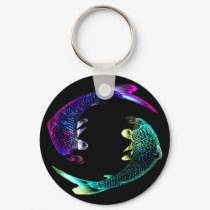 Blue and Purple Fish keychains by willlapuerta Blue and Purple Fish keychains