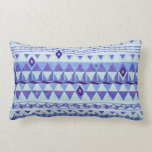 Blue and Purple Geometry Pattern Throw Pillow