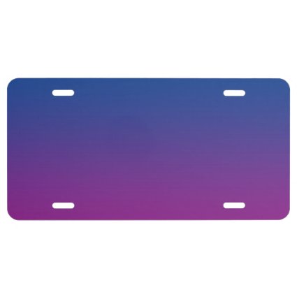 “Blue And Purple Ombre” License Plate