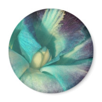 Blue and purple orchid close up magnets by perfectpostage Blue and purple orchid close up magnets