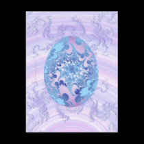 Blue and Purple Painted Egg postcards
