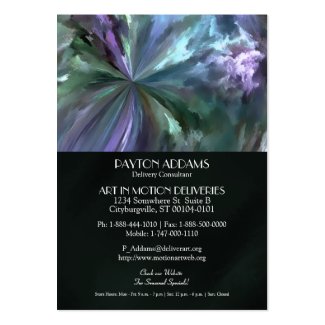 Blue and Purple Pastels Brush Stroke Abstract Business Cards