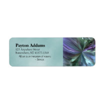 Blue and Purple Pastels Brush Stroke Abstract Custom Return Address Label