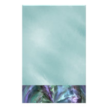 Blue and Purple Pastels Brush Stroke Abstract Stationery Paper