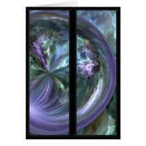 Blue and Purple Pastels Brush Stroke Bookmarks Greeting Card