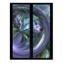 Blue and Purple Pastels Brush Stroke Bookmarks Postcard