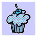blue and purple polka dots cupcake posters by cupcakewear blue and purple polka dots cupcake posters