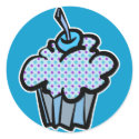 blue and purple polka dots cupcake stickers by cupcakewear blue and purple polka dots cupcake stickers