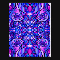 Blue And Purple Psychedelic Swirls postcards