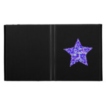 Blue and Purple Star of Stars iPad Folio Cases