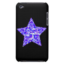 Blue and Purple Star of Stars iPod Case-Mate Case