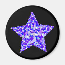 Blue and Purple Star of Stars Magnet
