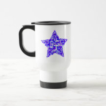 Blue and Purple Star of Stars Mugs