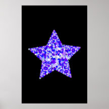 Blue and Purple Star of Stars Print