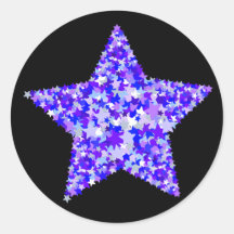 Blue and Purple Star of Stars Sticker