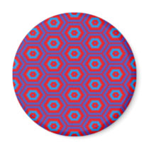 Blue and Red Honeycomb Pattern Magnet magnets