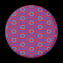 Blue and Red Honeycomb Pattern Magnet by Rajee1 Blue and Red Honeycomb Pattern Magnet