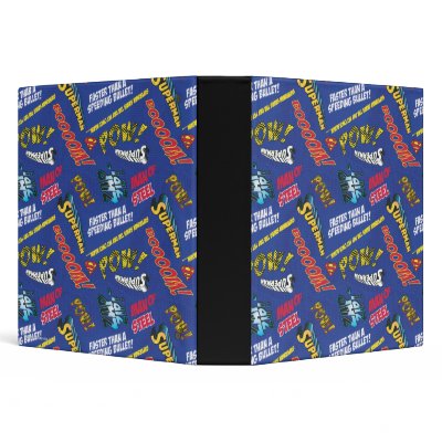Blue and Red Pow! Vinyl Binders by Superman