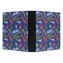 Blue and Red Pow! Vinyl Binders
