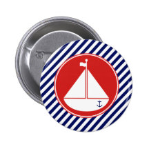 Blue and Red Sailboat Buttons