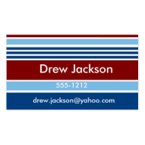Blue and red stripped business card (#BUS 030) business cards