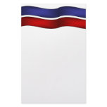 Blue and Red Waves Custom Stationery
