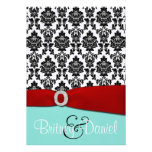 Blue and Red Wedding Invitations