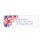 Blue and Red Wild Flowers Custom Return Address Labels