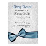 Blue and Silver Baby Shower for Boy Custom Invites