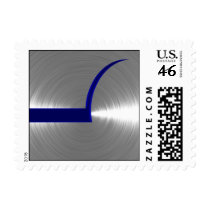 Blue and Silver Brushed Metal Stamps
