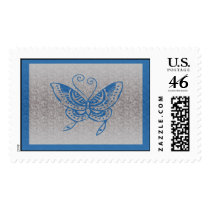 Blue and Silver Butterfly postage