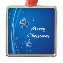 Blue and Silver Christmas Baubles ornaments