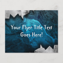 Blue and Silver Grunge Metal/Stone Design Flyer