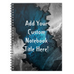 Blue and Silver Grunge Metal/Stone Design Note Books